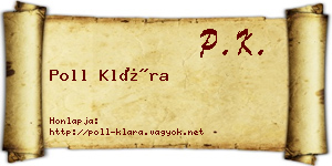 Poll Klára névjegykártya