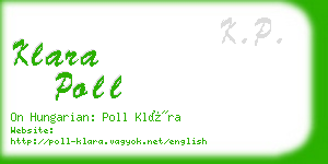 klara poll business card